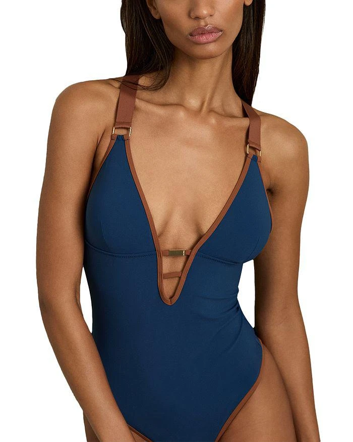 REISS Contrast Trim One Piece Swimsuit 2
