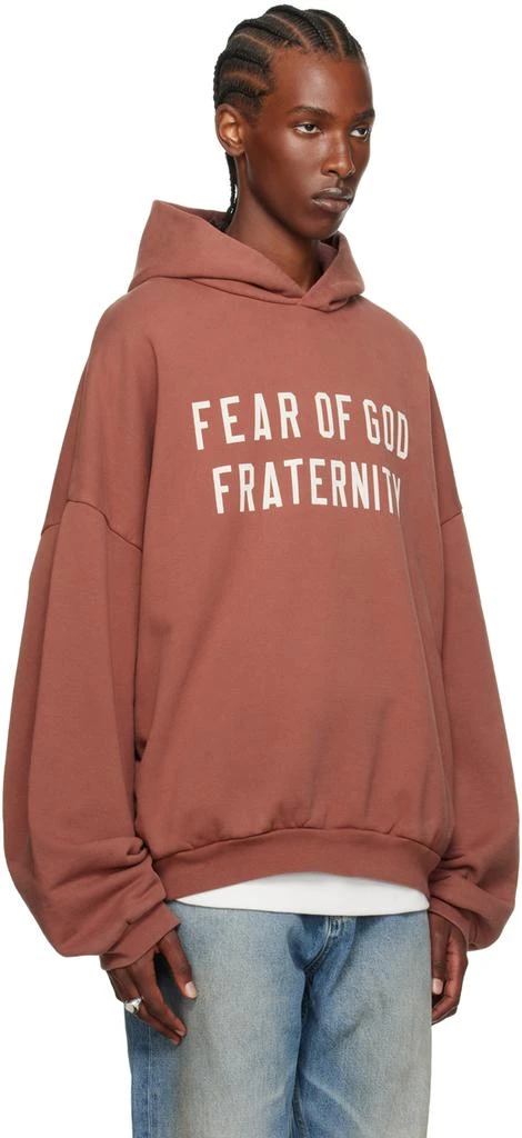 Essentials Burgundy Heavyweight Hoodie 2