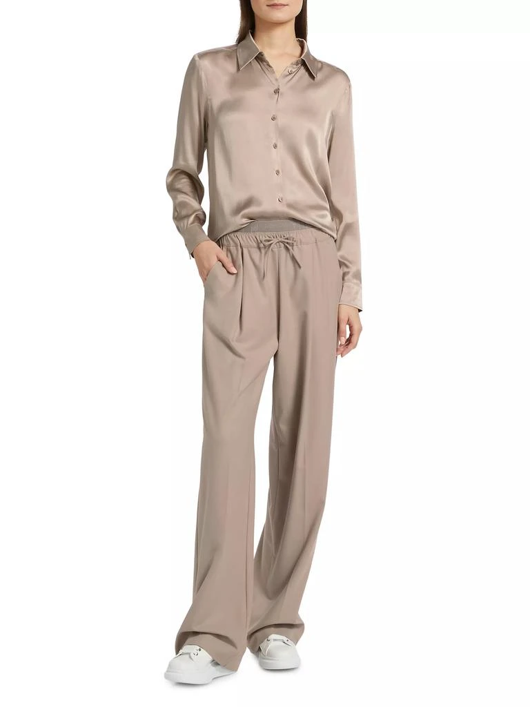 Marella Sifone Silk-Blend Satin Shirt 2