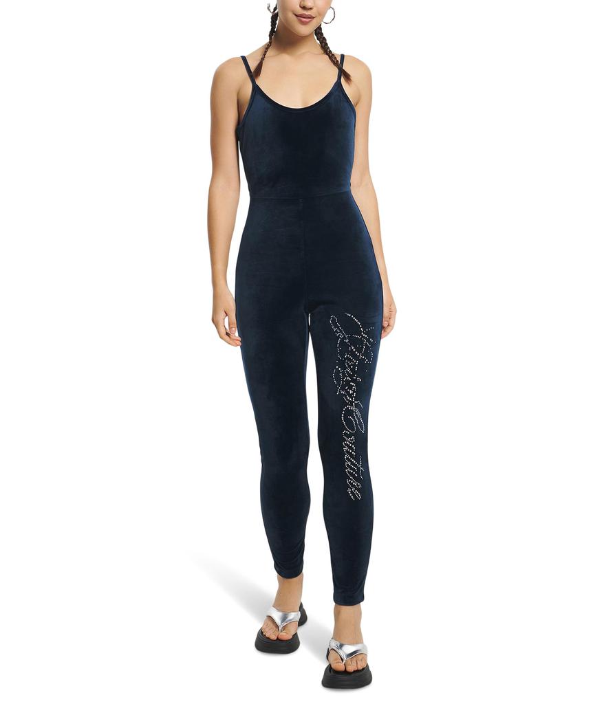 Juicy Couture Strappy Jumpsuit With Fitted Leg And Bling
