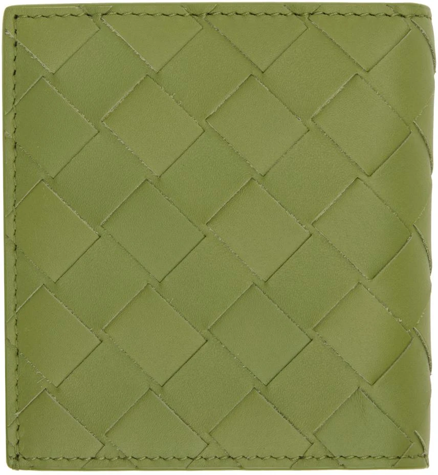 Bottega Veneta Green Intrecciato Slim Bi-Fold Wallet 2