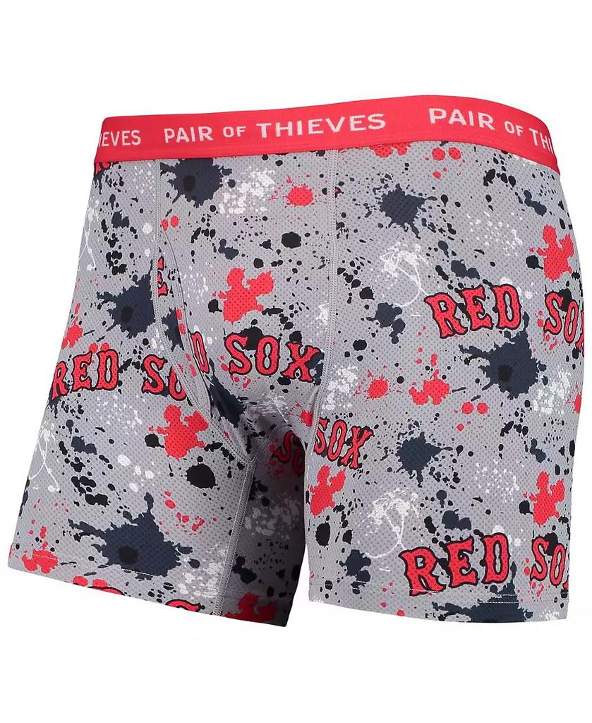 Pair Of Thieves Men's Gray, Navy Boston Red Sox Super Fit 2-Pack Boxer Briefs Set