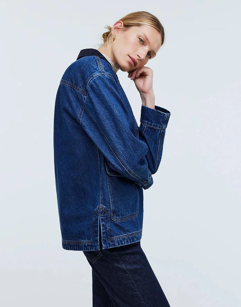 Madewell Denim Oversized Pullover Jacket in Willmont Wash 3
