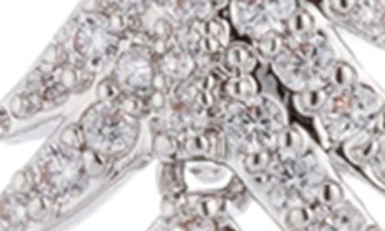 EYE CANDY LOS ANGELES The Luxe Collection Silver Leaf Drop Earrings 2