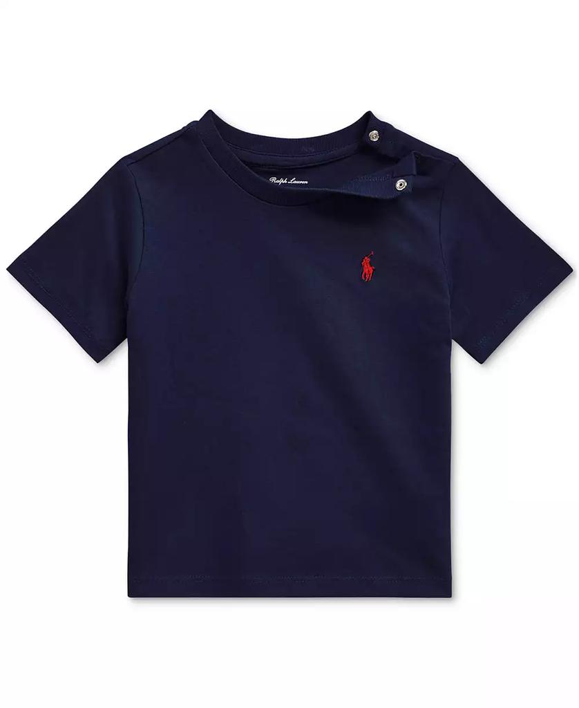 Ralph Lauren Baby Boys Cotton Crewneck Embroidered Pony T-Shirt