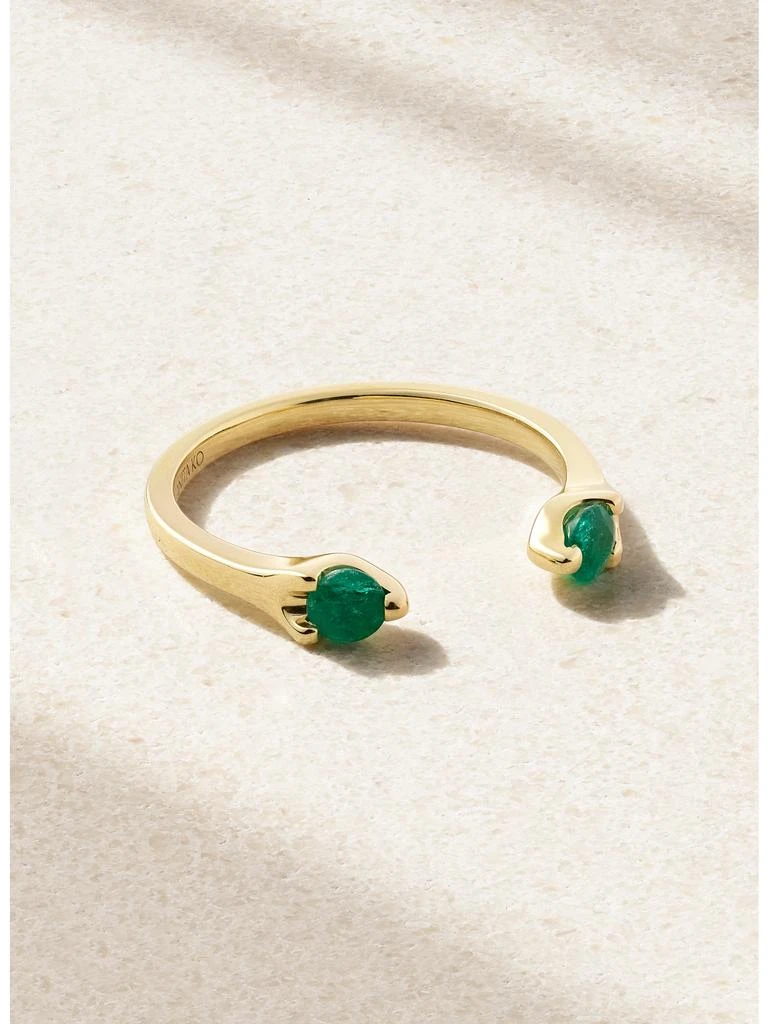 Anita Ko Orbit 18k 黄金祖母绿戒指 1