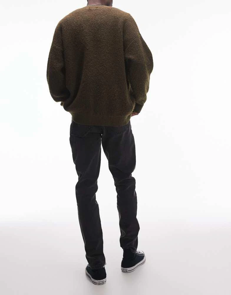 Topman Topman stretch skinny jeans in washed black 2