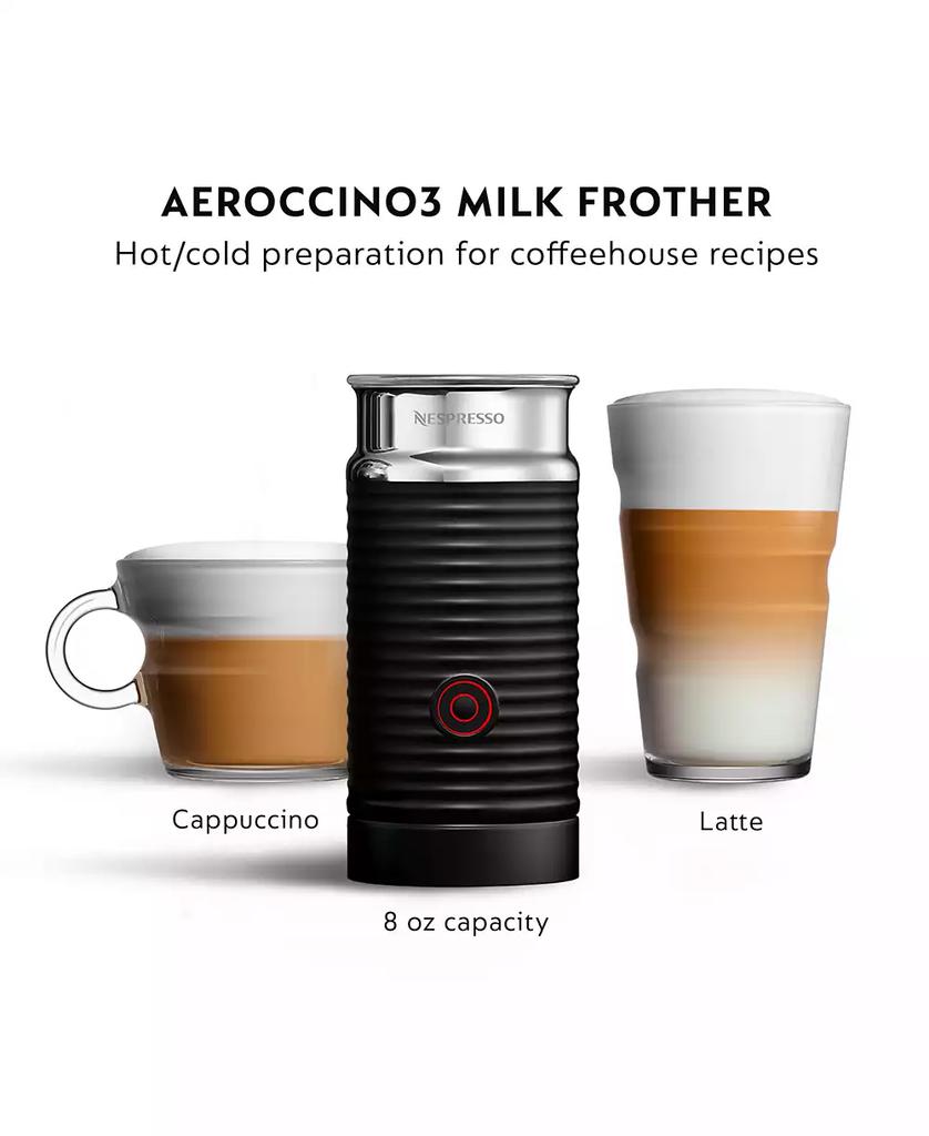 Nespresso Vertuo Plus Coffee and Espresso Machine by De'Longhi with Aeroccino, Grey