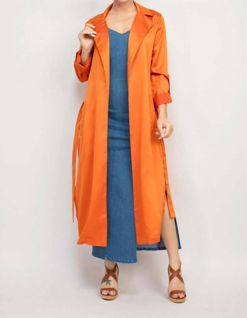 Haute Monde Haute Monde - Satin Trench Coat