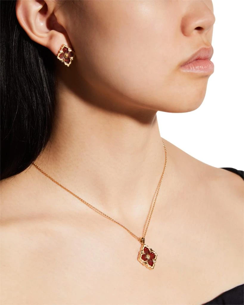 Buccellati Opera Tulle Pendant Necklace with Big Motif Red and 18K Yellow Gold 5