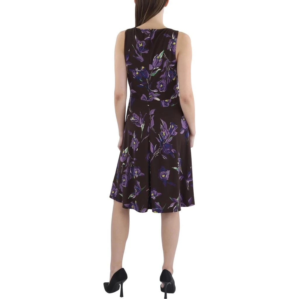 Ralph Lauren Womens Pleated Midi Cocktail And Party Dress 2