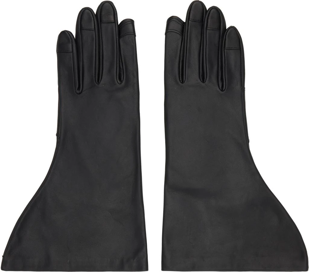Rick Owens Black Concordians Gleam Gloves 1