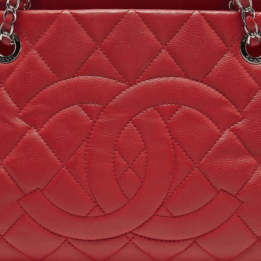 Chanel Chanel Red Quilted Caviar Leather Shopper Tote 7