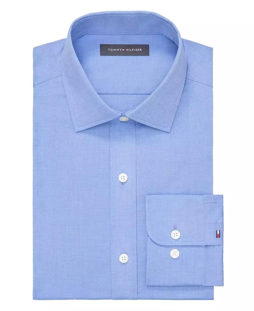 Tommy Hilfiger Men's TH Flex Essentials Wrinkle Free Stretch Dress Shirt, Regular & Slim Fit 3
