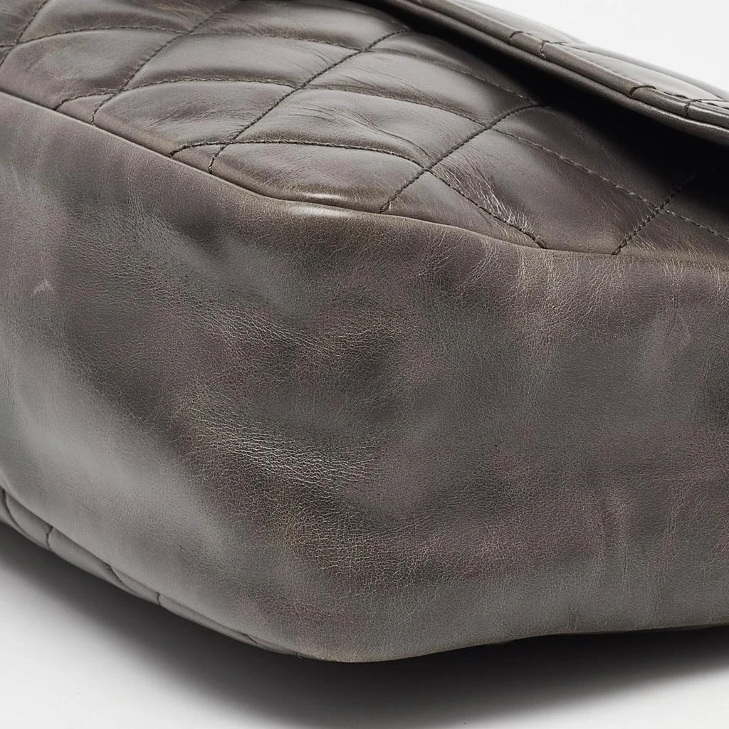 Chanel Chanel Grey Quilted Glazed Leather Small CC Delivery Bag 13