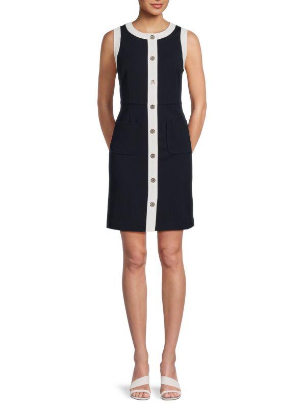 Tommy Hilfiger Roundneck Sheath Mini Dress