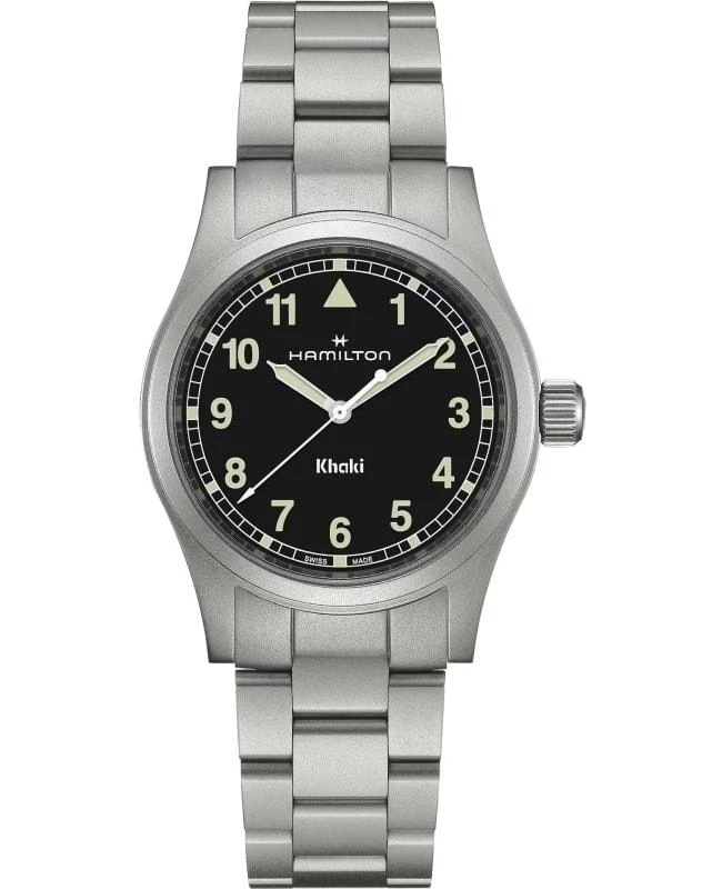 Hamilton Hamilton Khaki Field Quartz Black Dial Stainless Steel Men's Watch H69401130 1