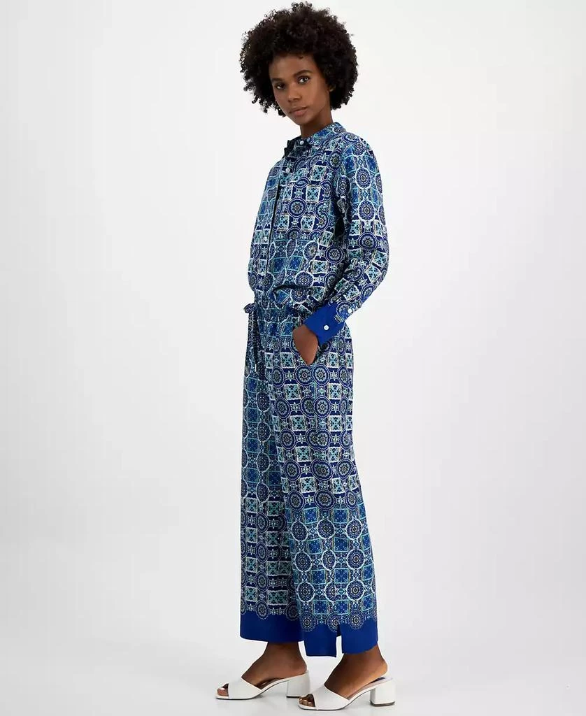 Nautica Jeans Women's Foulard-Print Straight-Leg Pants 2