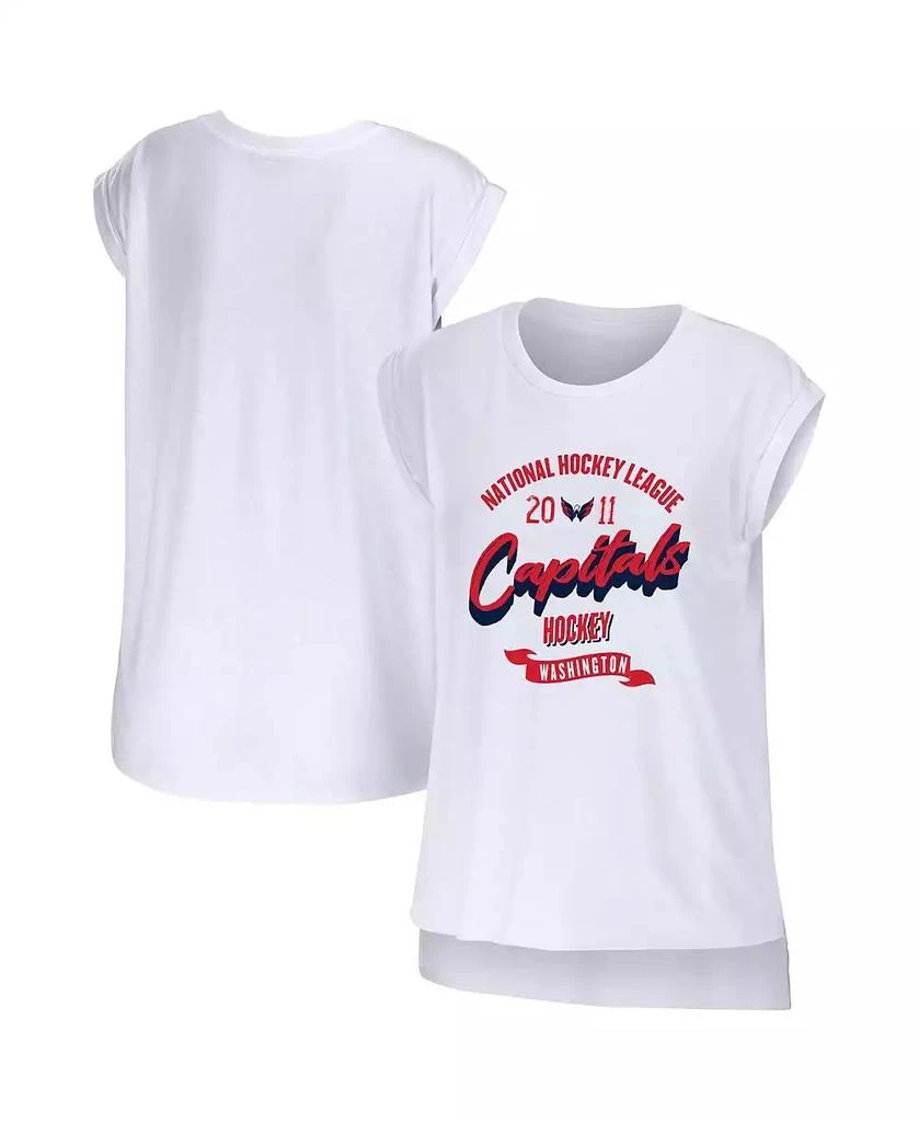 WEAR by Erin Andrews Women's White Washington Capitals Domestic Tank Top 1