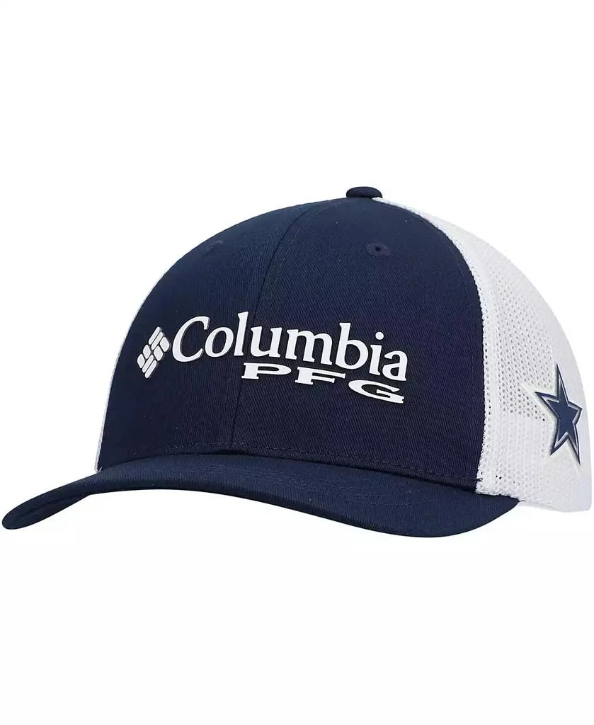 Columbia Boys Navy Dallas Cowboys PFG Mesh Snapback Hat 1