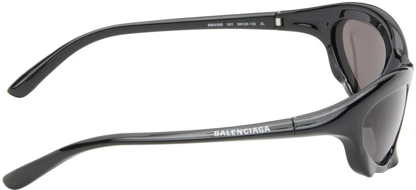 Balenciaga Black Bat Rectangle Sunglasses 2
