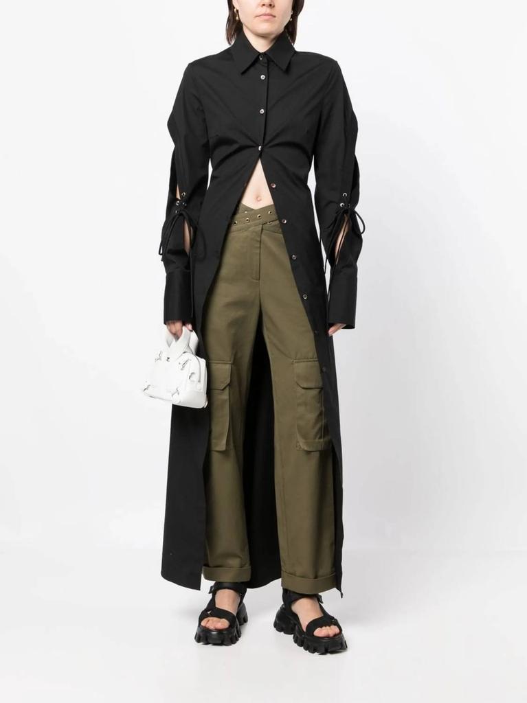 Monse Monse - Long Cotton Shirt With Cut-out Detailing