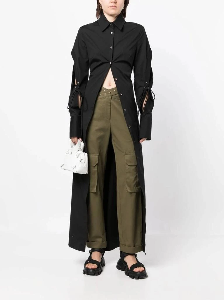 Monse Monse - Long Cotton Shirt With Cut-out Detailing 1