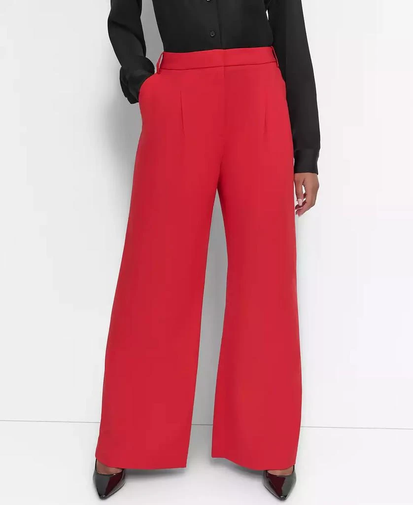 DKNY Women's High-Waisted Wide-Leg Pants 1
