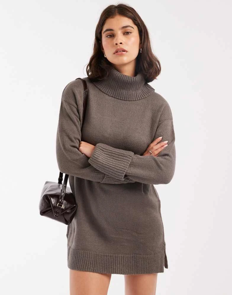 charcoal grey jumper dress cmfe. jumper dress main image 1