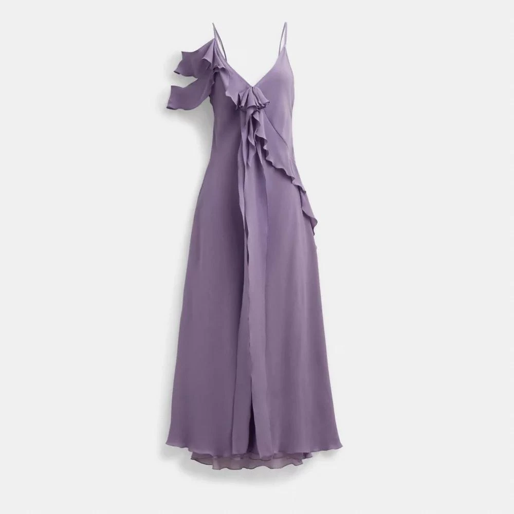 Coach Spaghetti Strap Bias Dress 1