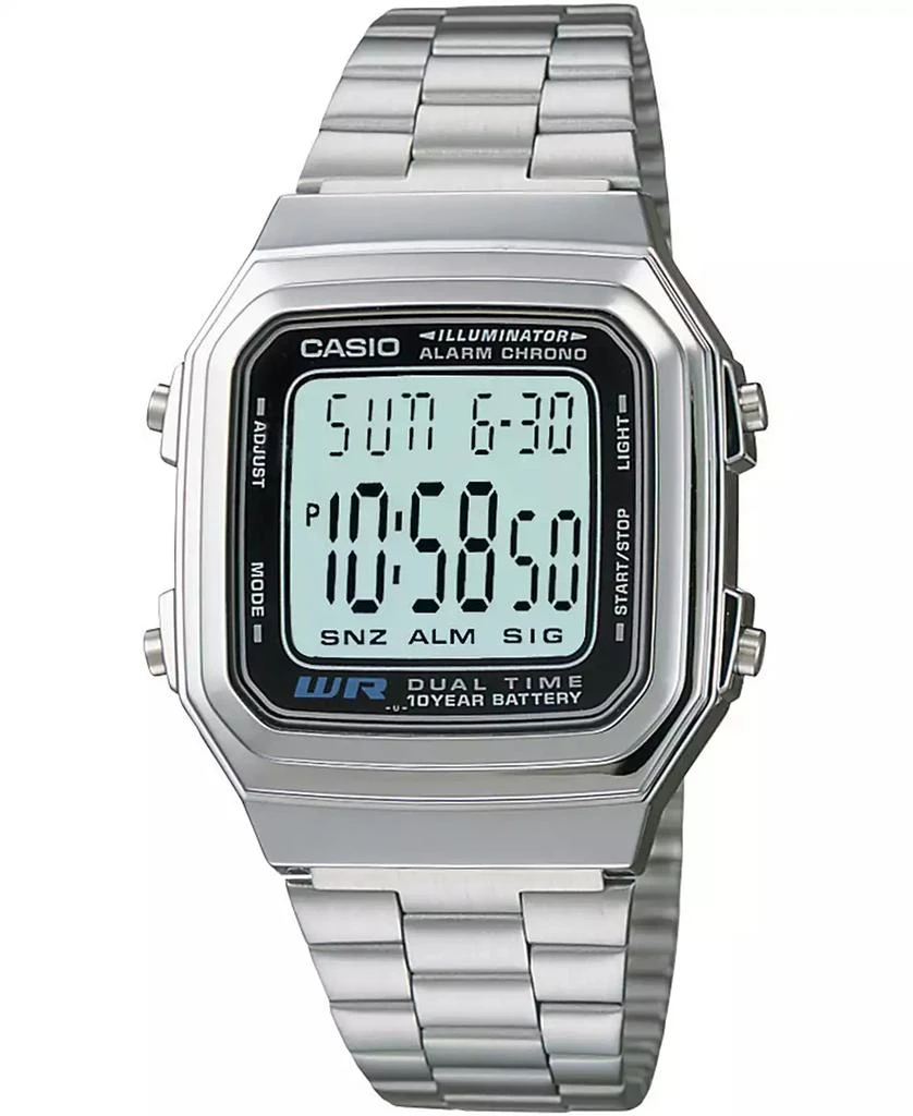 Casio Unisex Digital Stainless Steel Bracelet Watch 32mm 1