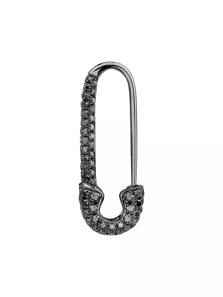 Anita Ko 18K Black Gold & 0.46 TCW Diamond Safety Pin Earring 1