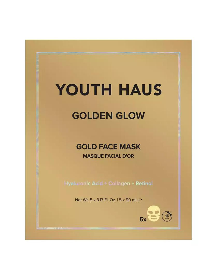 Skin Gym Youth Haus Golden Glow Gold Face Mask, 5-Pk.