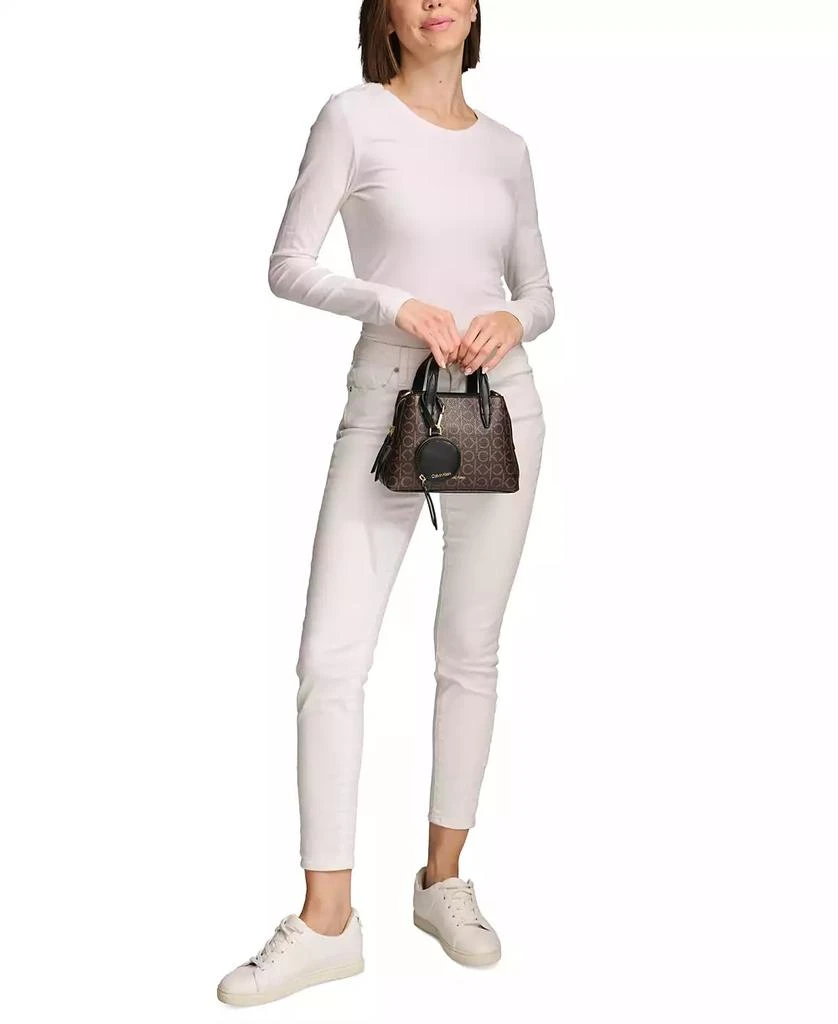 Calvin Klein Millie Signature Triple Compartment Crossbody with Zippered Coin Pouch 9
