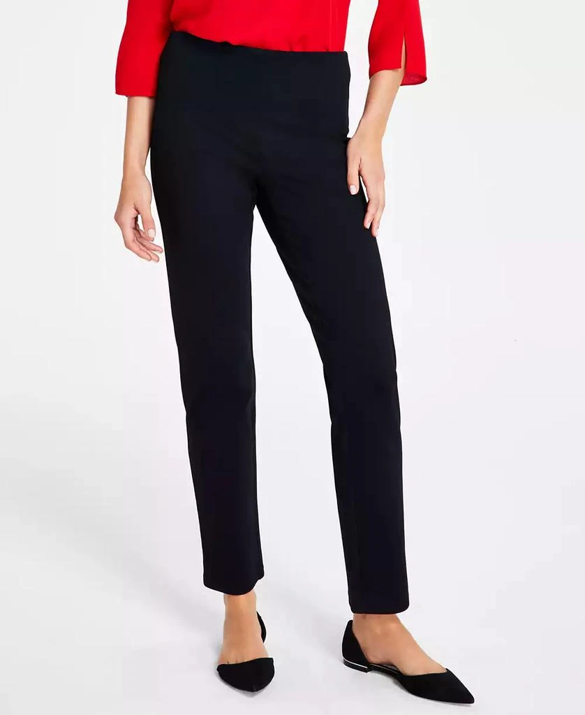 Shop Women's Ponte-Knit Pull-On Ankle Pants, Exclusively at Macy's