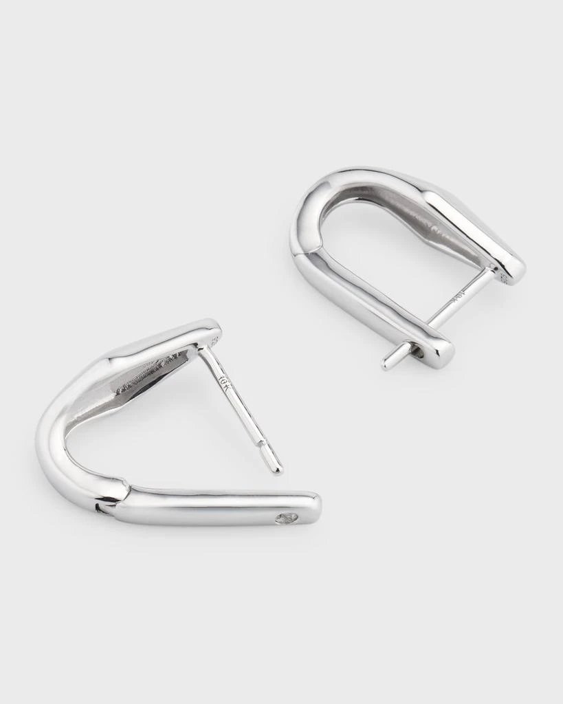 Monica Rich Kosann Sterling Silver Points North Large Huggie Earrings 4