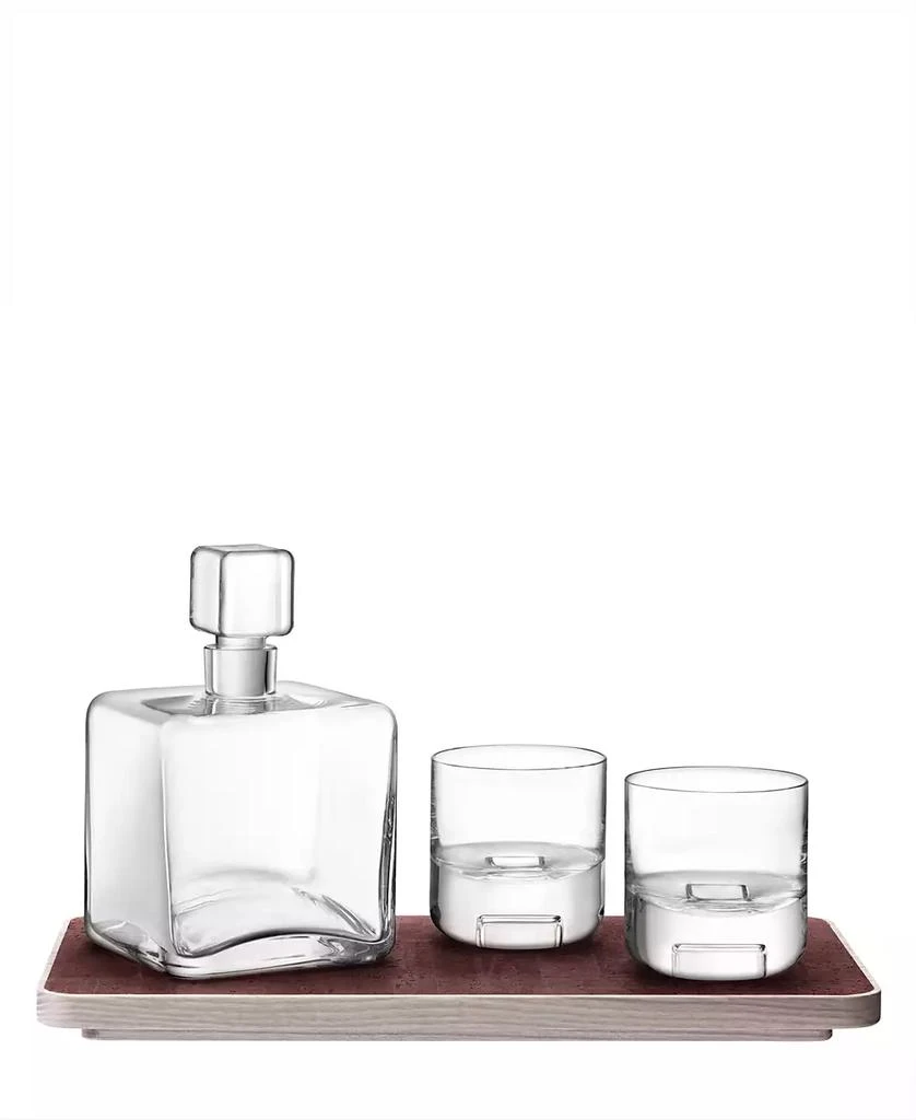 LSA International Cask Whisky Connoisseur Set with Cork Tray, 34oz 1