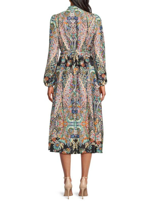 Tahari Floral Long Sleeve Midi Dress 2
