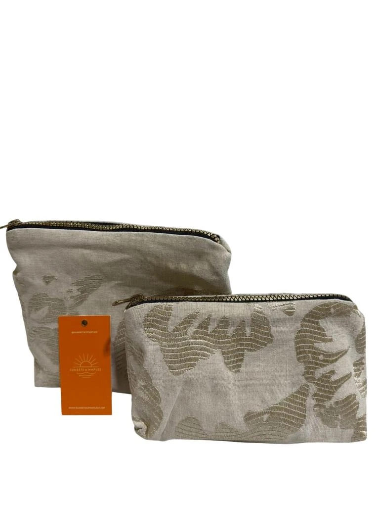 Sunsets of Naples Make Up Bags Set In Gold Shape