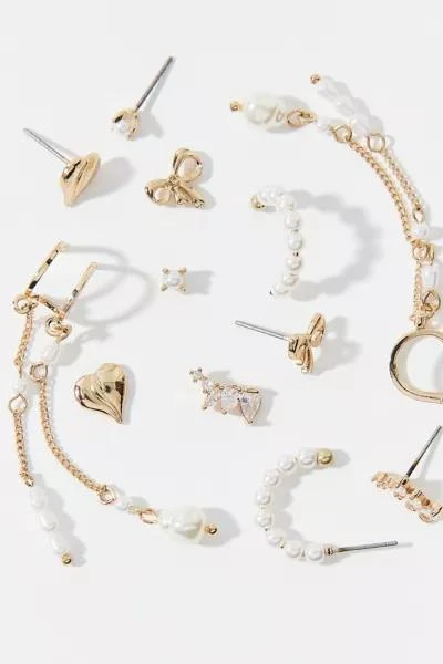 Urban Outfitters Luna Rhinestone & Pearl Earring Set Ornament 2