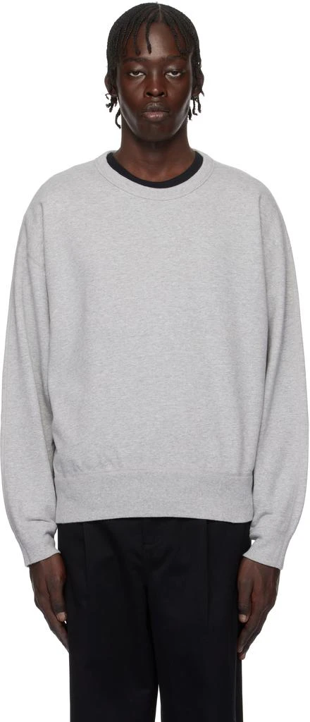REIGNING CHAMP Gray Midweight Terry Standard Crewneck Sweatshirt 1