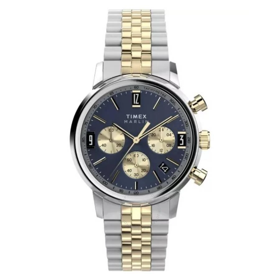 Timex Marlin Chronograph Quartz Blue Dial Men's Watch TW2W60200 1