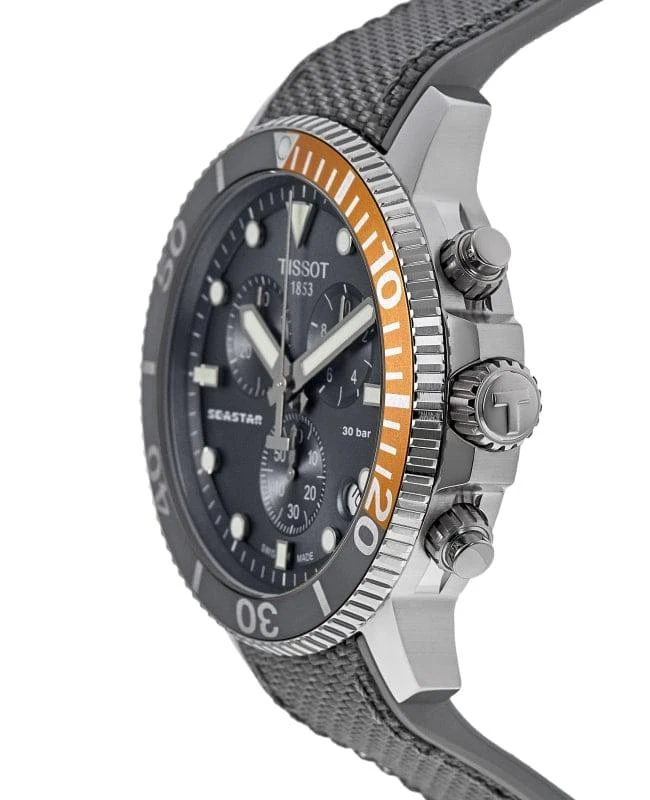 Tissot Tissot Seastar 1000 Chronograph Grey Dial Fabric Strap Men's Watch T120.417.17.081.01 3