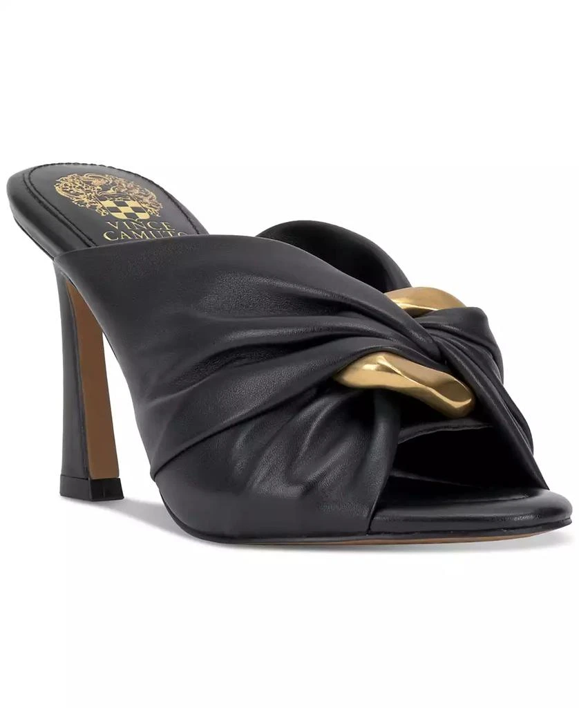 Vince Camuto Women's Patie Ruched Knot Hardware Dress Sandals 1