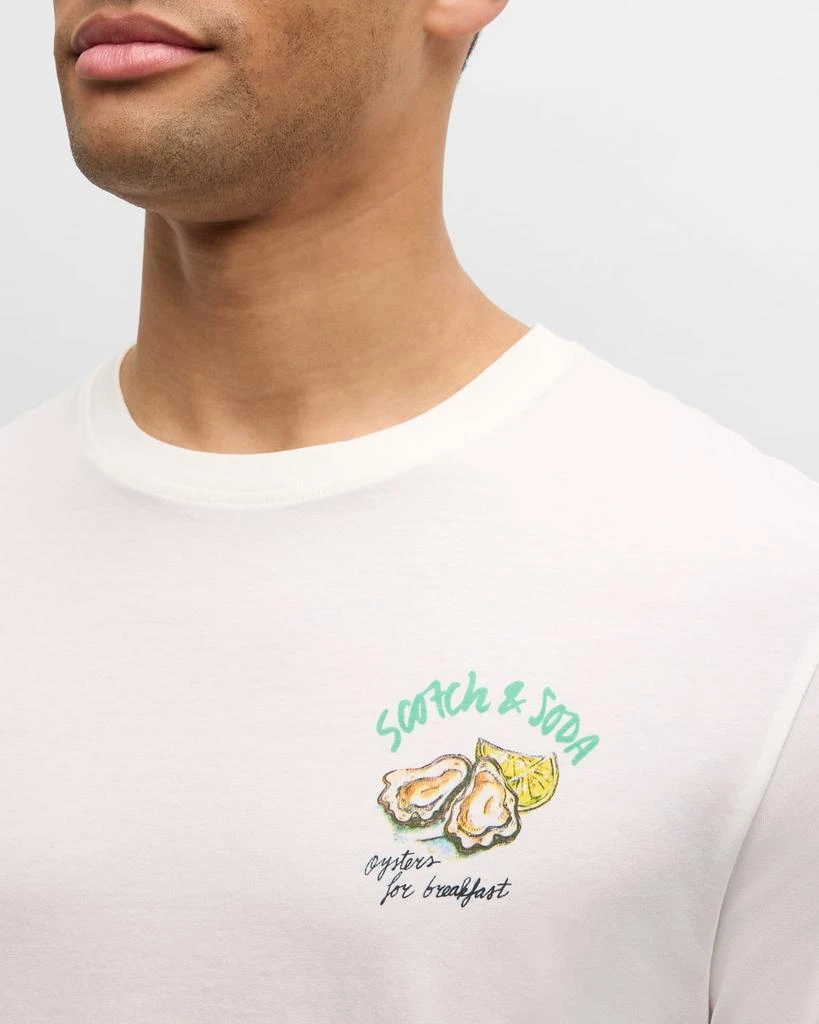 Scotch & Soda Men's Oyster Artwork T-Shirt 7