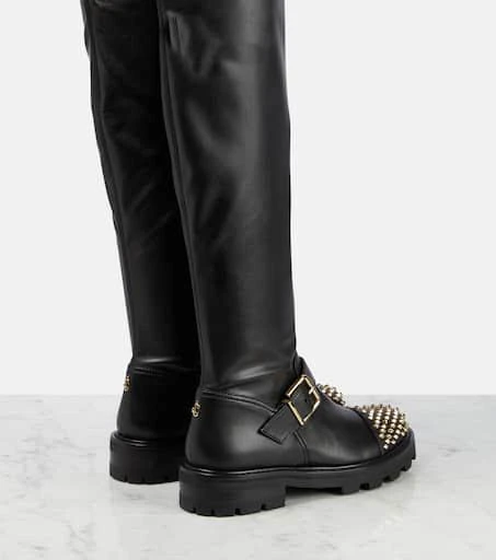 Shop Biker II leather over-the-knee boots on Sale at BeyondStyle