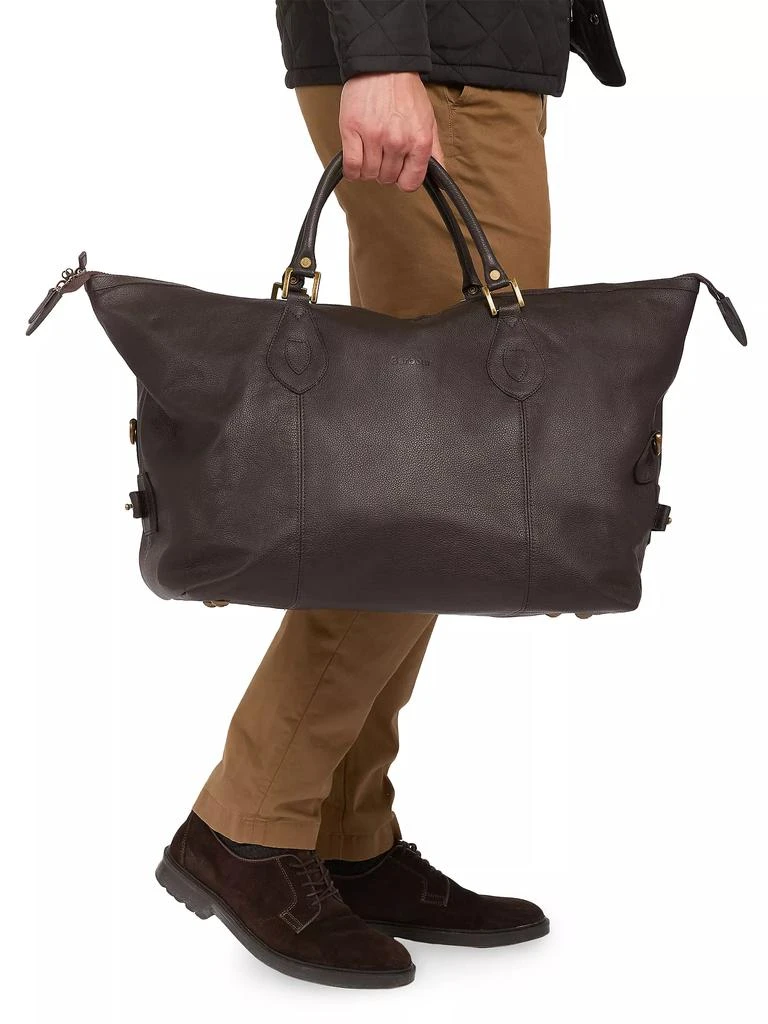 Barbour Medium Travel Explorer Leather Tote Bag 2