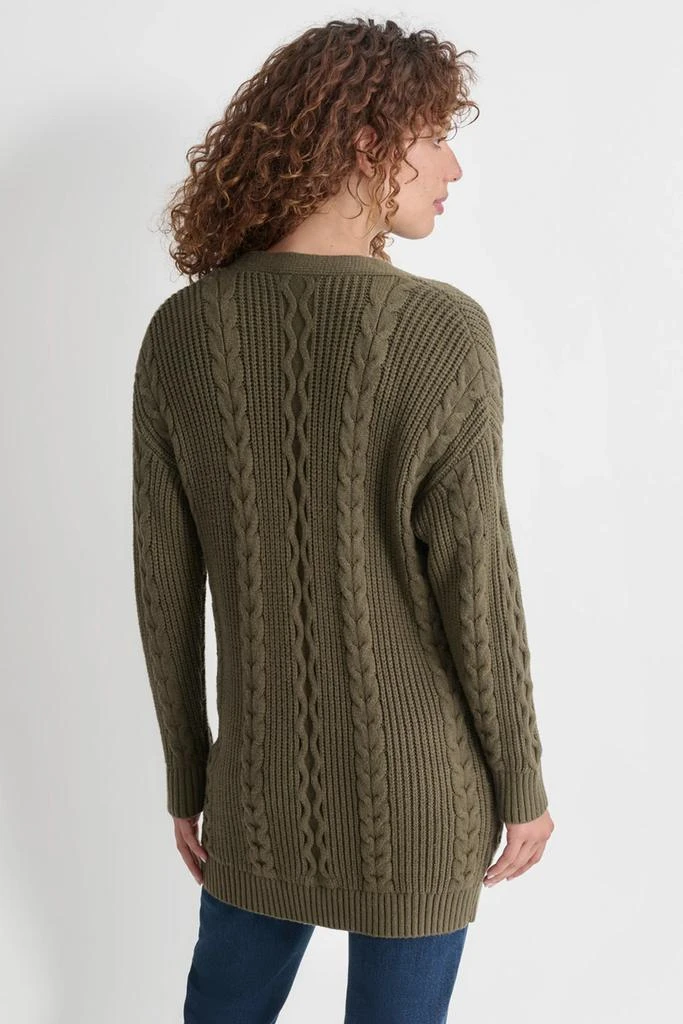 DKNY V-NECK RELAXED LONG CARDIGAN 2