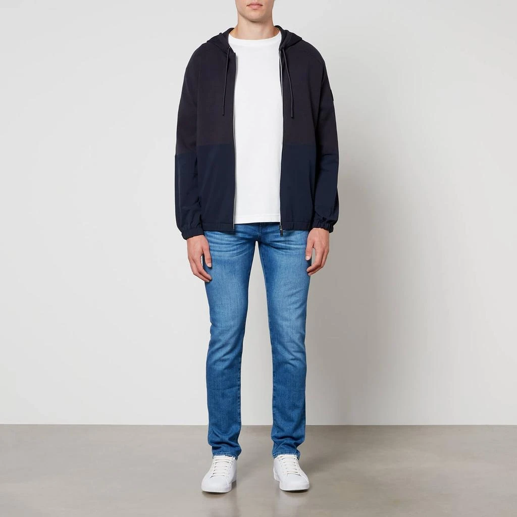 Hugo Boss BOSS Green Marbak Colour-Block Cotton-Blend Zip-Up Hoodie 3