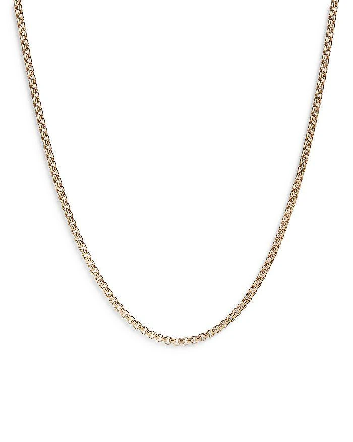 David Yurman 18K Yellow Gold Small Box Chain Necklace 41.5", 2.7mm